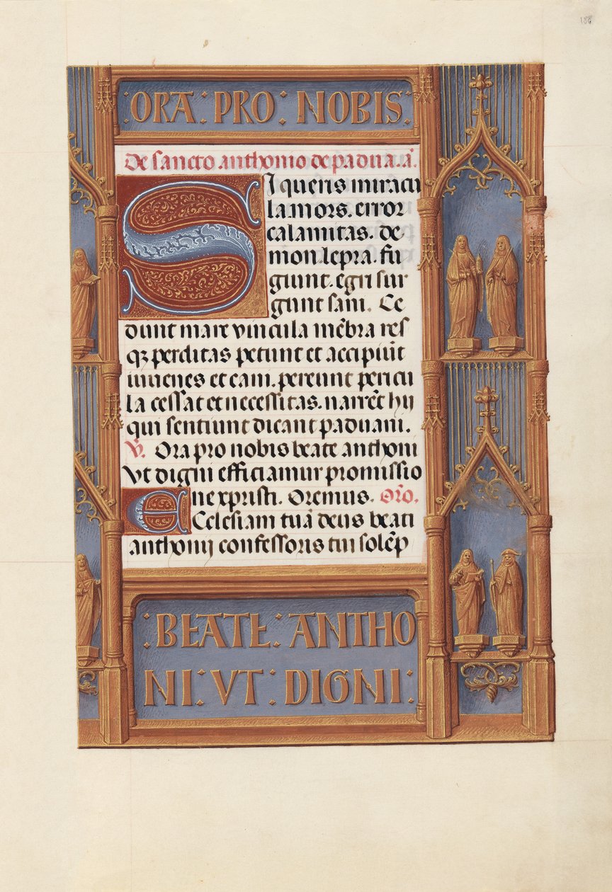 Horas da rainha Isabel, a católica, rainha da Espanha: Fol. 188r, c. 1500. de Master of the First Prayerbook of Maximillian