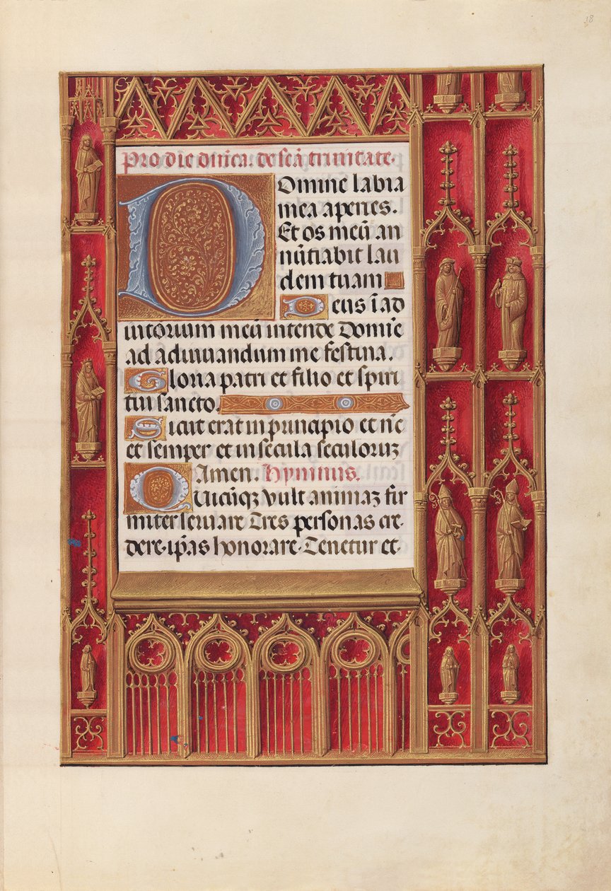 Horas da rainha Isabel, a católica, rainha da Espanha: Fol. 18r, c. 1500. de Master of the First Prayerbook of Maximillian
