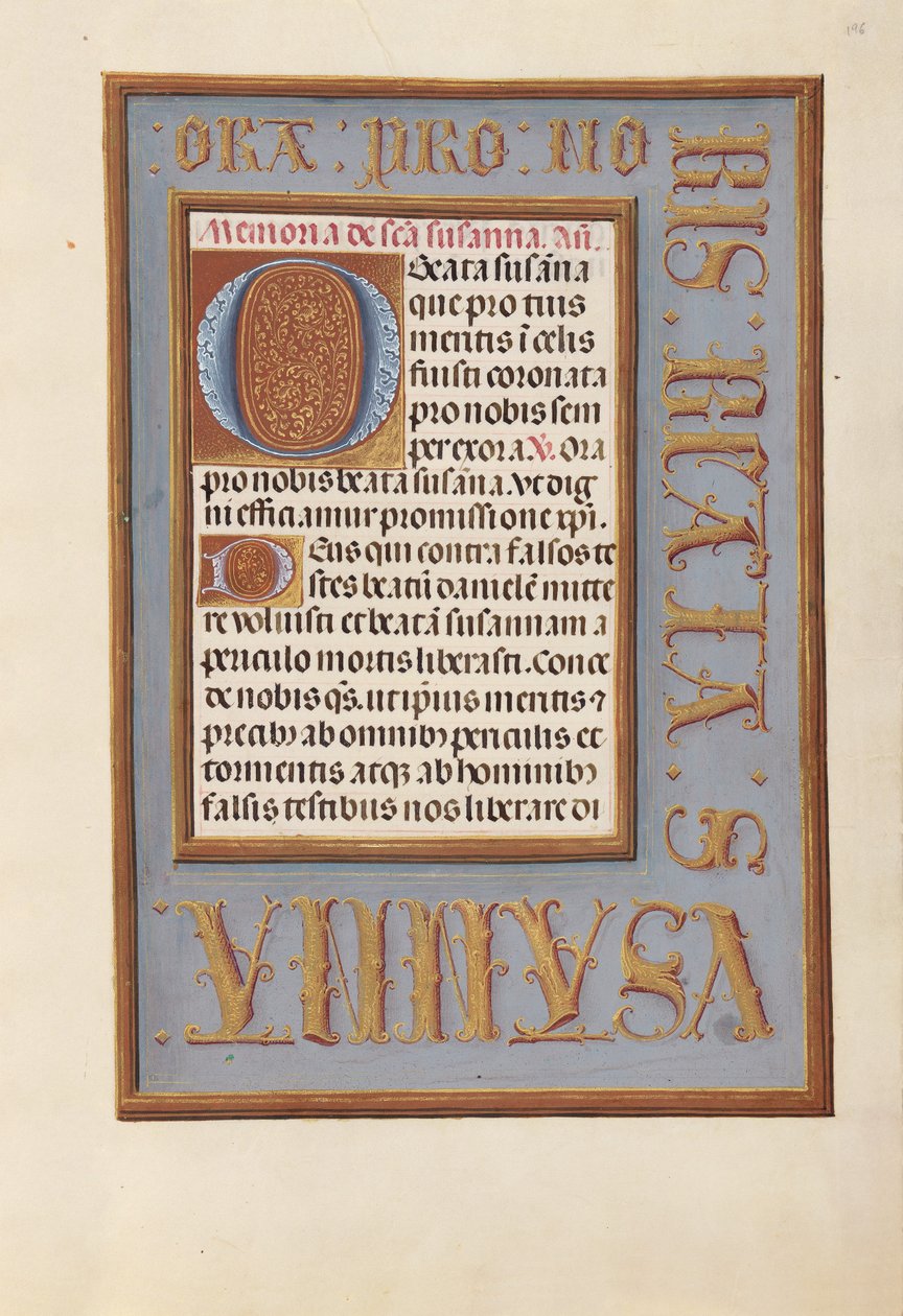 Horas da rainha Isabel, a Católica, rainha de Espanha:  Fol. 196r de Master of the First Prayerbook of Maximillian