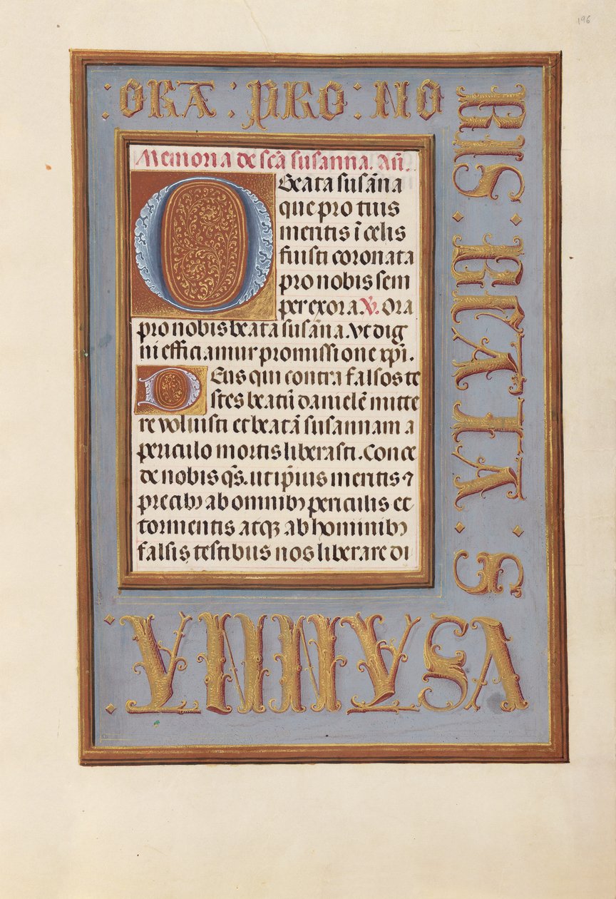 Horas da rainha Isabel, a católica, rainha da Espanha: Fol. 196r, c. 1500. de Master of the First Prayerbook of Maximillian