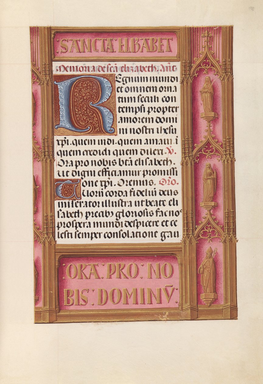 Horas da rainha Isabel, a católica, rainha da Espanha: Fol. 198r, c. 1500. de Master of the First Prayerbook of Maximillian