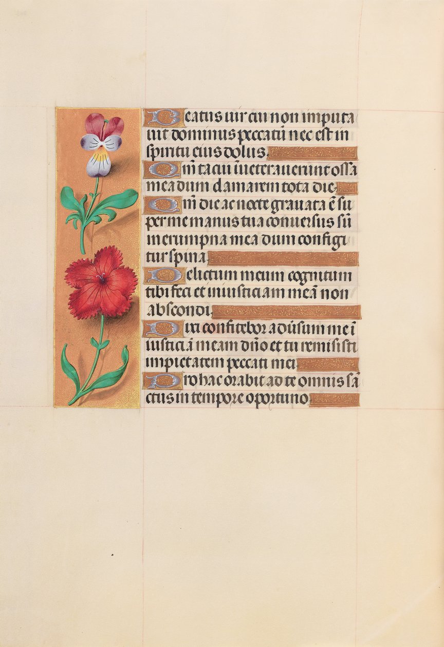 Horas da rainha Isabel, a católica, rainha da Espanha: Fol. 201v, c. 1500. de Master of the First Prayerbook of Maximillian