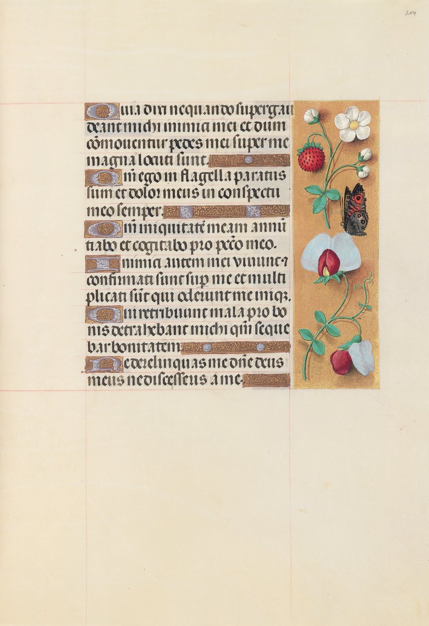 Horas da rainha Isabel, a católica, rainha da Espanha: Fol. 204r, c. 1500. de Master of the First Prayerbook of Maximillian