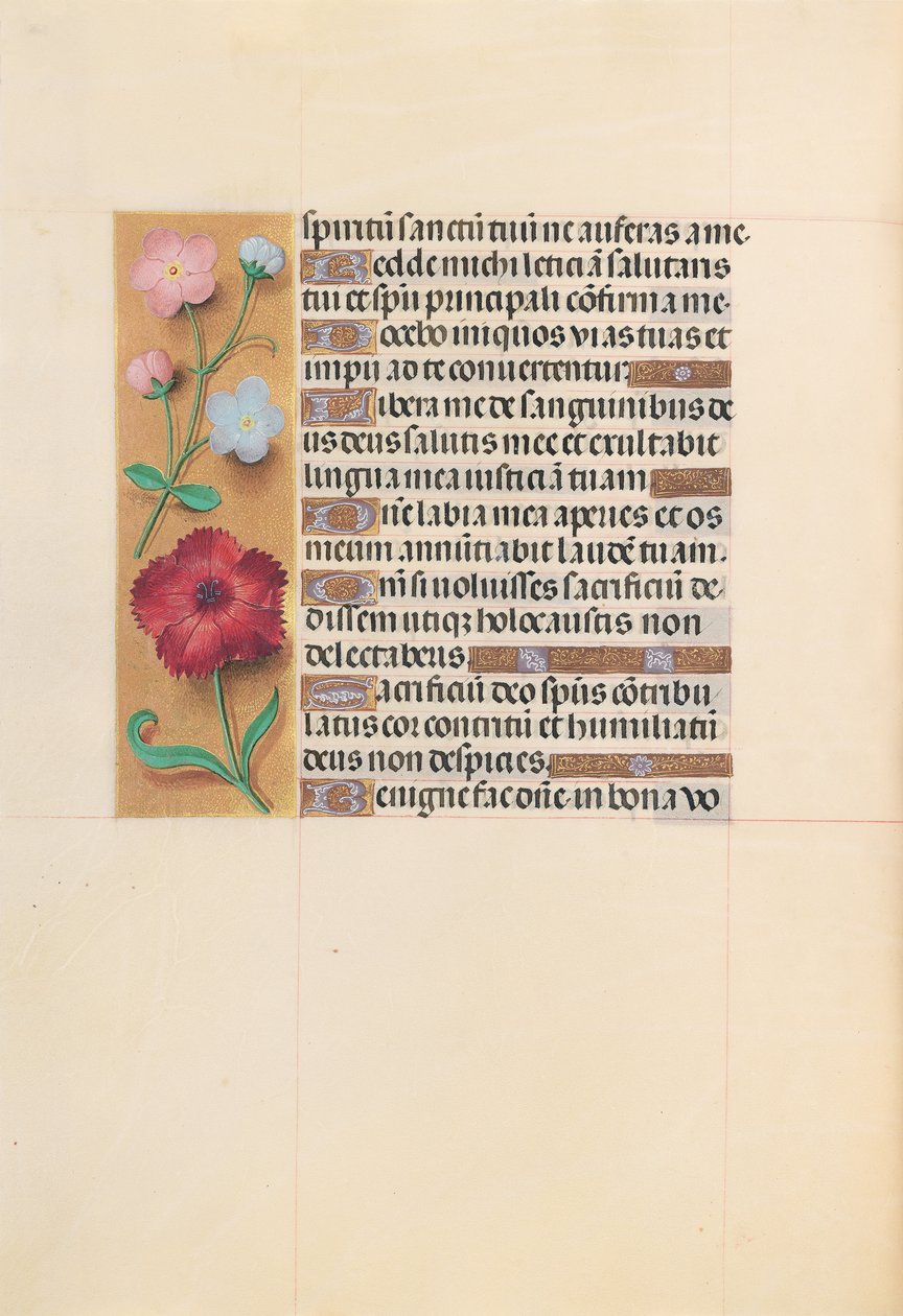 Horas da rainha Isabel, a católica, rainha da Espanha: Fol. 205v, c. 1500. de Master of the First Prayerbook of Maximillian
