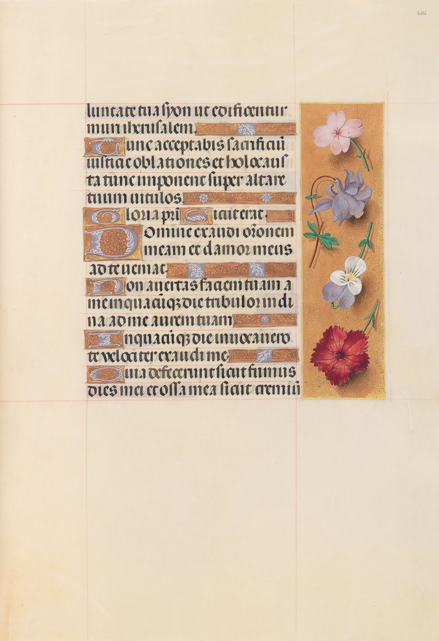 Horas da rainha Isabel, a católica, rainha da Espanha: Fol. 206r, c. 1500. de Master of the First Prayerbook of Maximillian