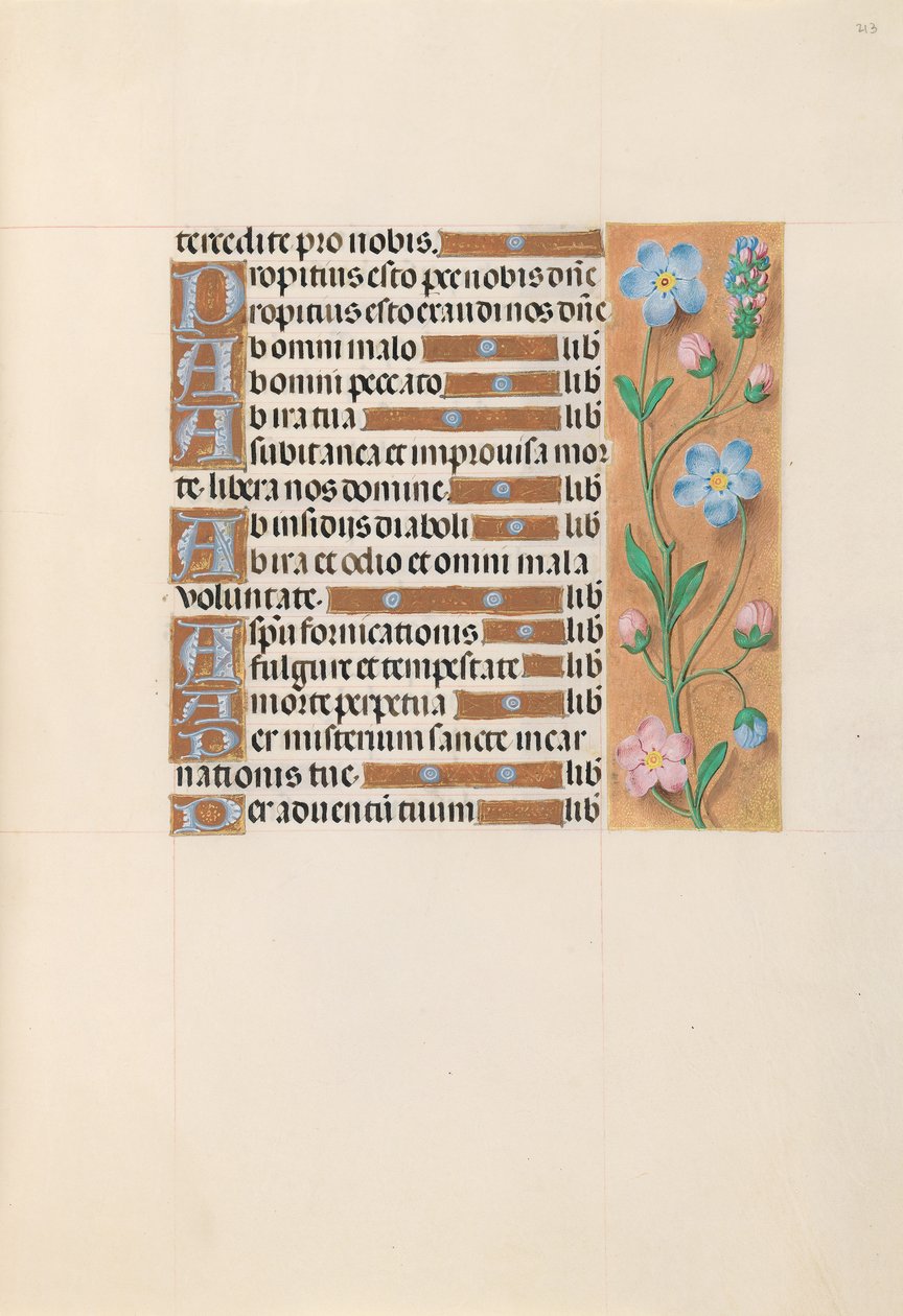 Horas da rainha Isabel, a católica, rainha da Espanha: Fol. 213r, c. 1500. de Master of the First Prayerbook of Maximillian