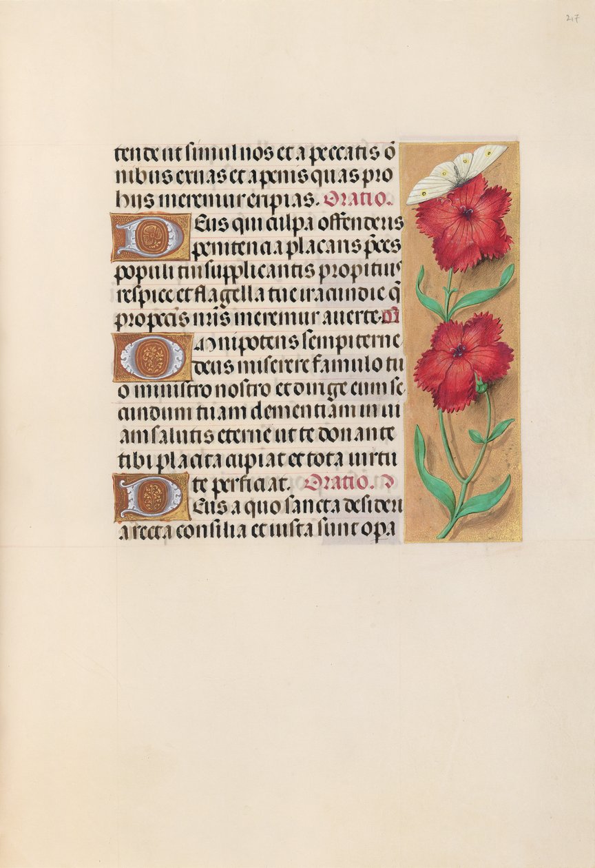 Horas da rainha Isabel, a católica, rainha da Espanha: Fol. 217r, c. 1500. de Master of the First Prayerbook of Maximillian