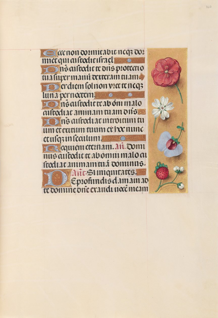 Horas da rainha Isabel, a católica, rainha da Espanha: Fol. 222r, c. 1500. de Master of the First Prayerbook of Maximillian