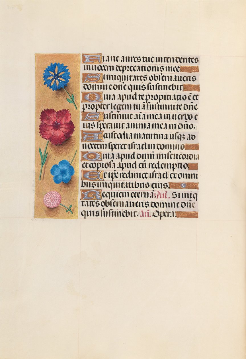 Horas da rainha Isabel, a católica, rainha da Espanha: Fol. 222v, c. 1500. de Master of the First Prayerbook of Maximillian