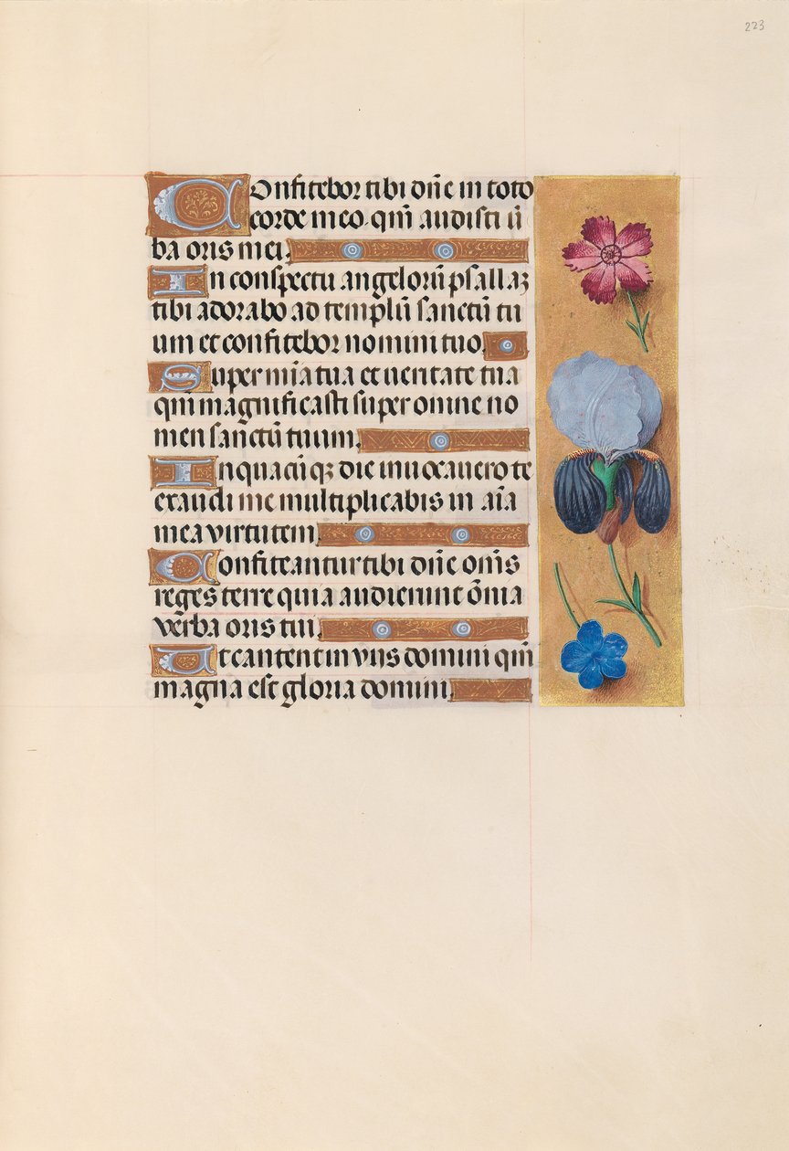 Horas da rainha Isabel, a católica, rainha da Espanha: Fol. 223r, c. 1500. de Master of the First Prayerbook of Maximillian