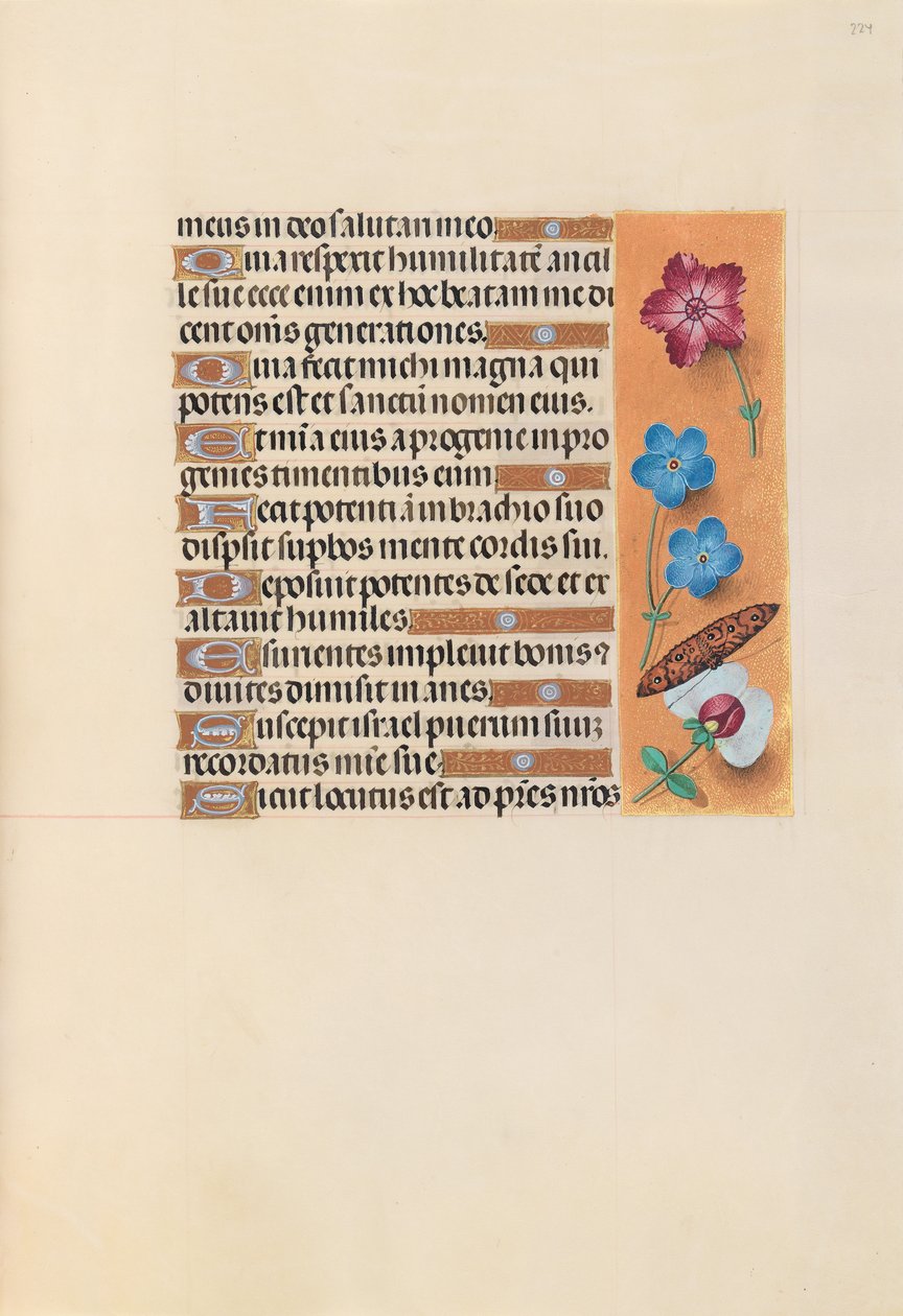 Horas da rainha Isabel, a católica, rainha da Espanha: Fol. 224r, c. 1500. de Master of the First Prayerbook of Maximillian