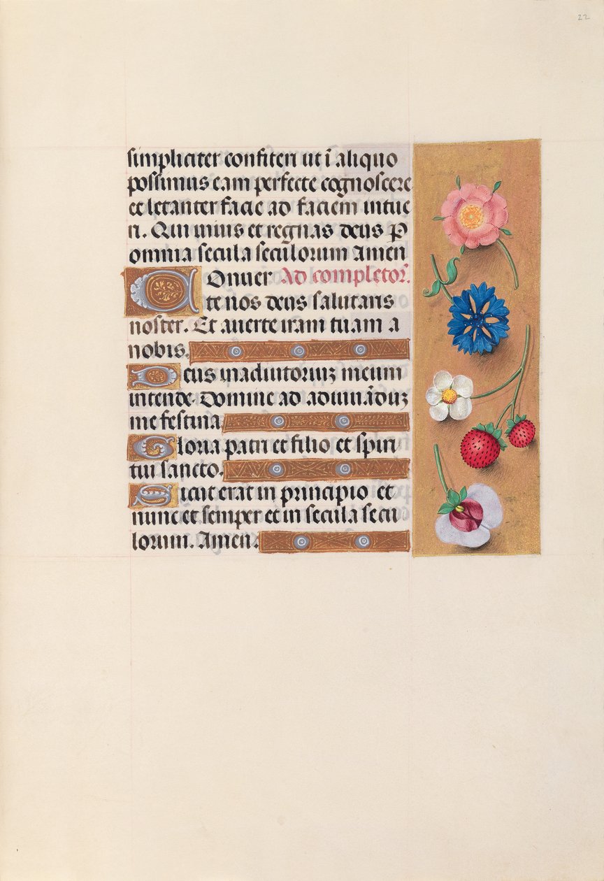 Horas da rainha Isabel, a católica, rainha da Espanha: Fol. 22r, c. 1500. de Master of the First Prayerbook of Maximillian