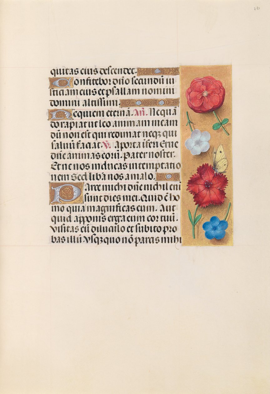 Horas da rainha Isabel, a católica, rainha da Espanha: Fol. 231r, c. 1500. de Master of the First Prayerbook of Maximillian