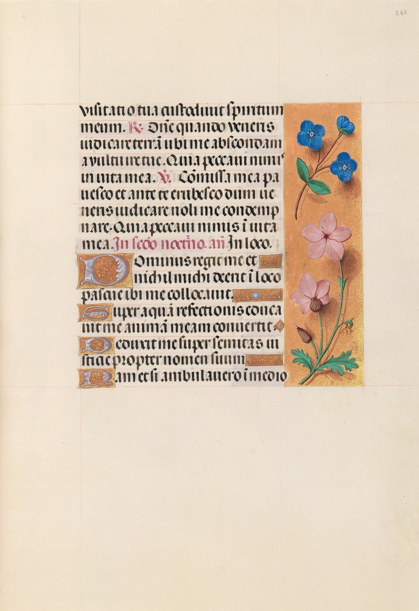 Horas da rainha Isabel, a católica, rainha da Espanha: Fol. 233r, c. 1500. de Master of the First Prayerbook of Maximillian