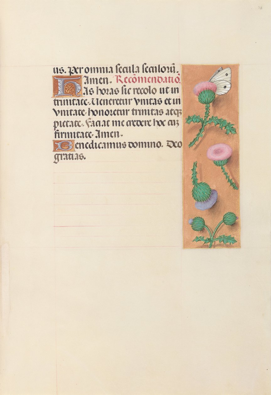Horas da rainha Isabel, a católica, rainha da Espanha: Fol. 23r, c. 1500. de Master of the First Prayerbook of Maximillian