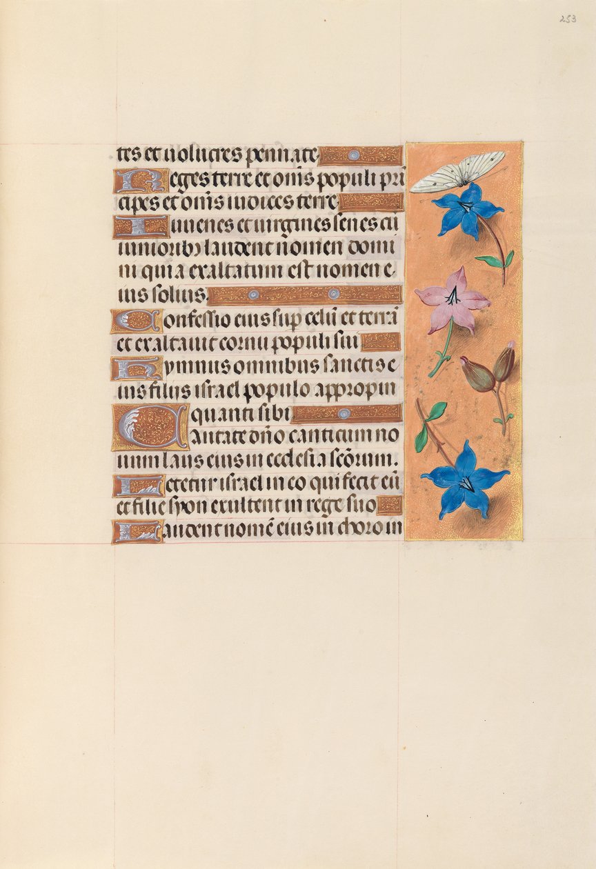 Horas da rainha Isabel, a católica, rainha da Espanha: Fol. 253r, c. 1500. de Master of the First Prayerbook of Maximillian