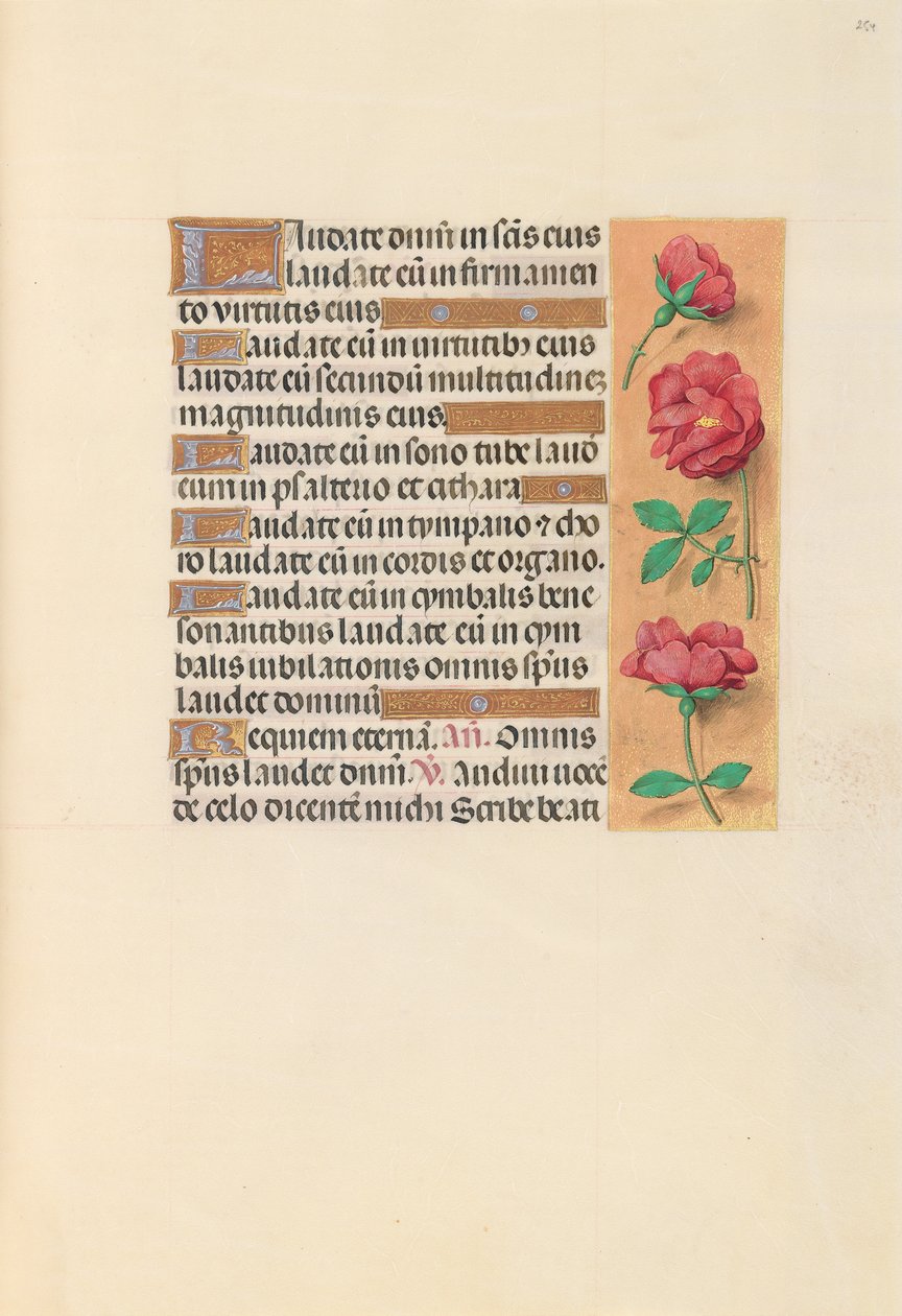 Horas da rainha Isabel, a católica, rainha da Espanha: Fol. 254r, c. 1500. de Master of the First Prayerbook of Maximillian