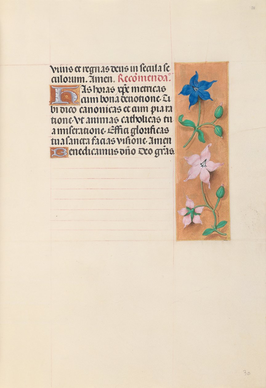 Horas da rainha Isabel, a católica, rainha da Espanha: Fol. 30r, c. 1500. de Master of the First Prayerbook of Maximillian