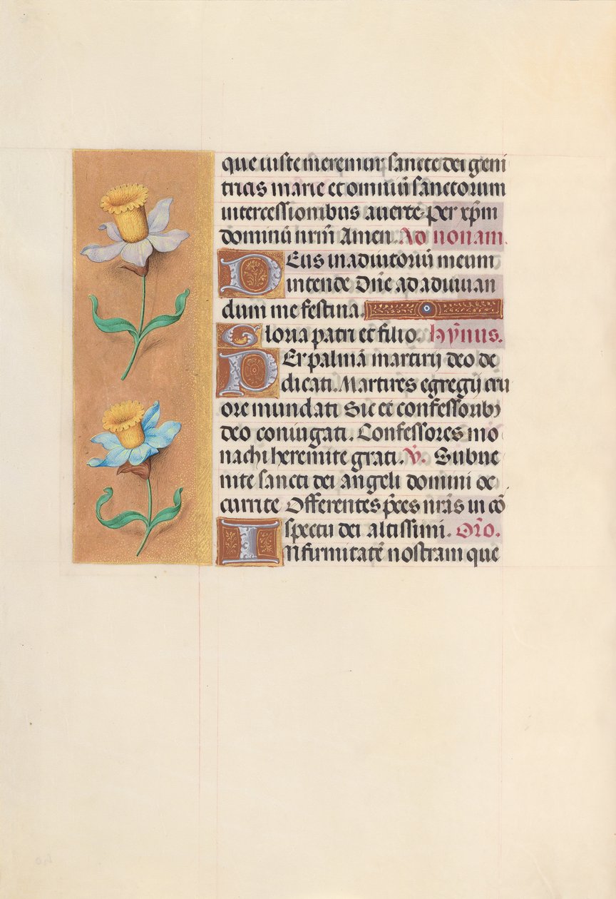 Horas da rainha Isabel, a católica, rainha da Espanha: Fol. 40v, c. 1500. de Master of the First Prayerbook of Maximillian