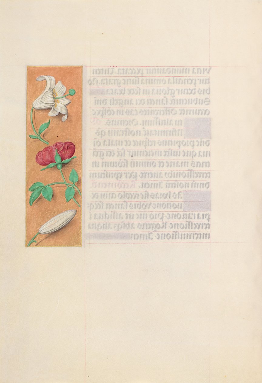 Horas da rainha Isabel, a católica, rainha da Espanha: Fol. 42v, c. 1500. de Master of the First Prayerbook of Maximillian