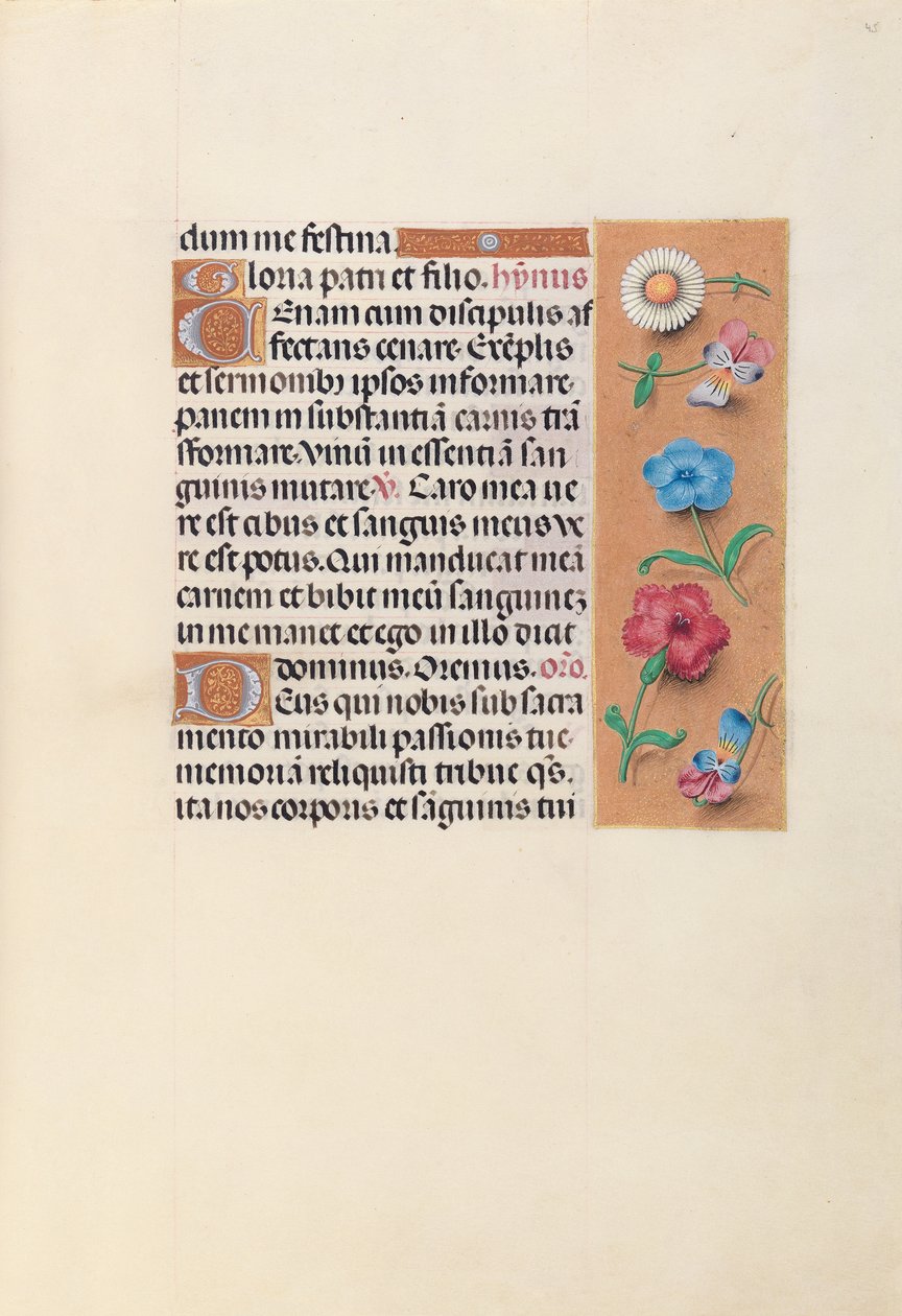 Horas da rainha Isabel, a católica, rainha da Espanha: Fol. 45r, c. 1500. de Master of the First Prayerbook of Maximillian