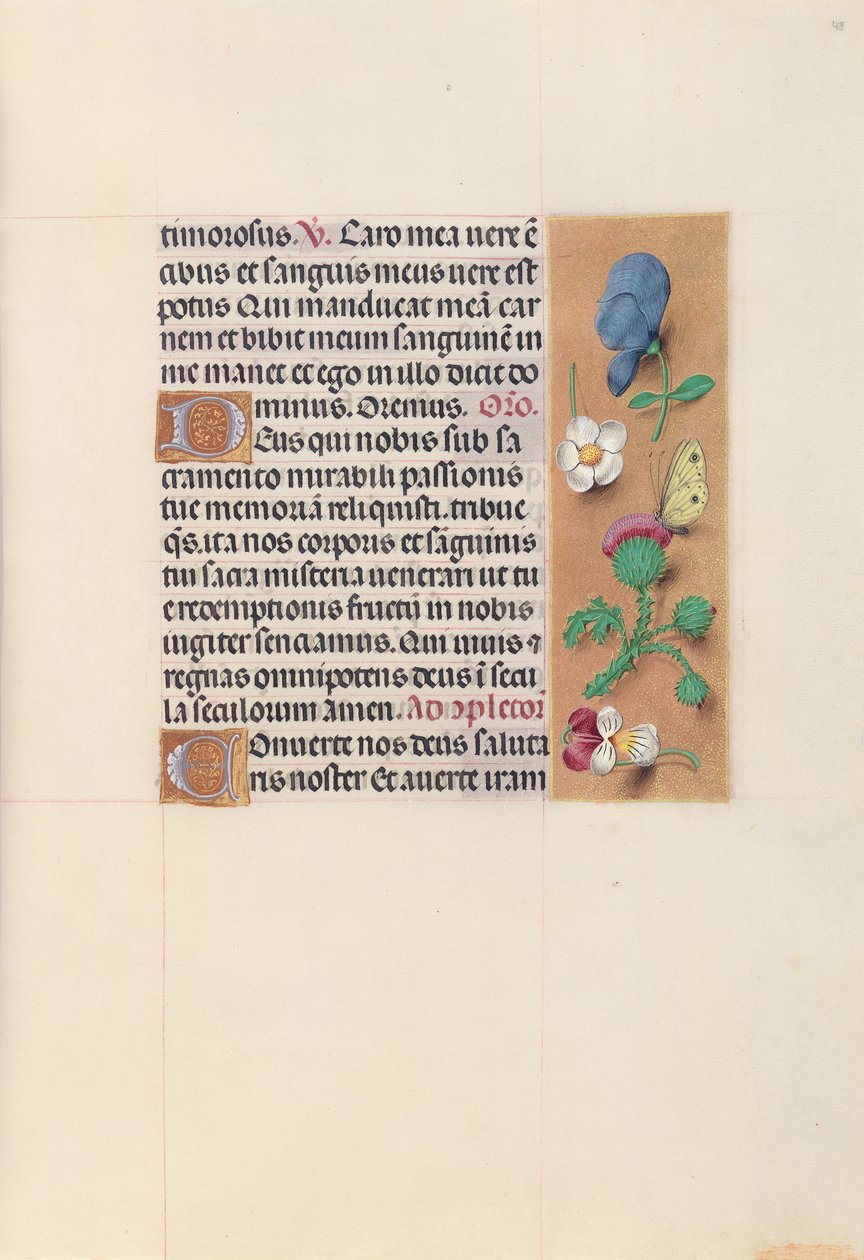 Horas da rainha Isabel, a católica, rainha da Espanha: Fol. 48r, c. 1500. de Master of the First Prayerbook of Maximillian