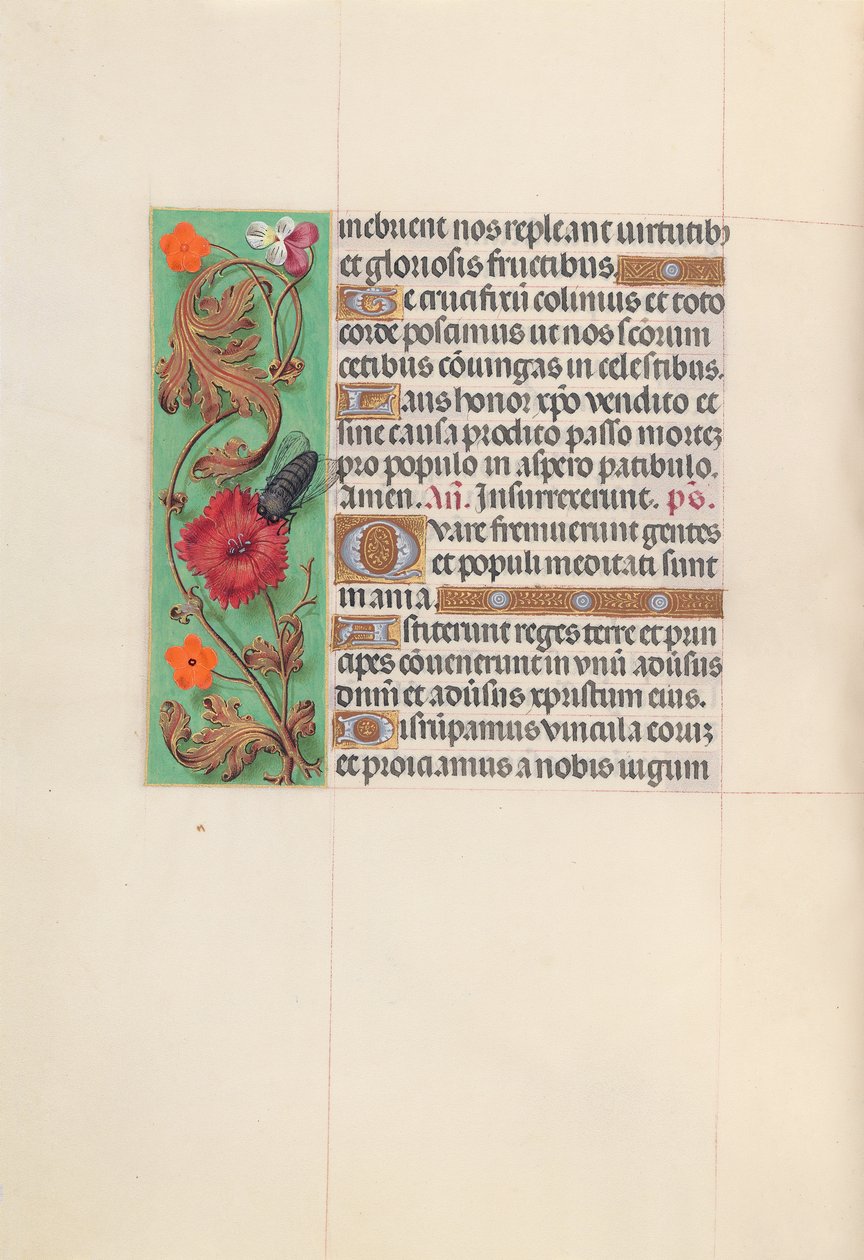 Horas da rainha Isabel, a católica, rainha da Espanha: Fol. 52v, c. 1500. de Master of the First Prayerbook of Maximillian