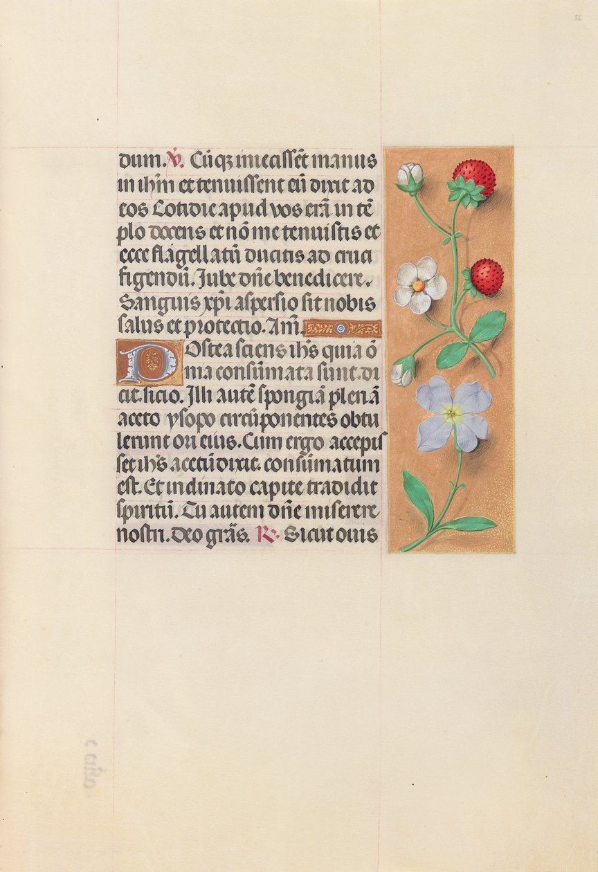 Horas da rainha Isabel, a católica, rainha da Espanha: Fol. 55r, c. 1500. de Master of the First Prayerbook of Maximillian