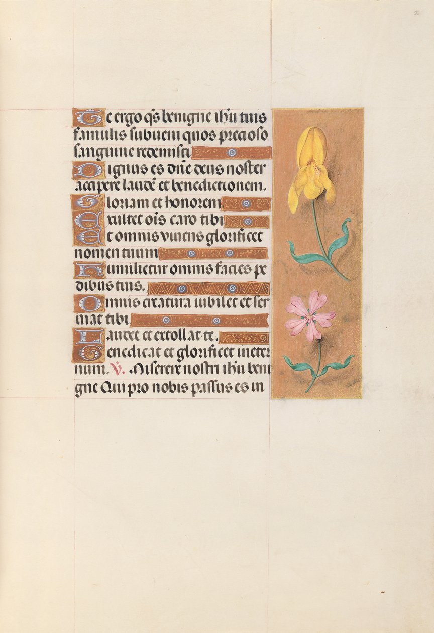 Horas da rainha Isabel, a católica, rainha da Espanha: Fol. 56r, c. 1500. de Master of the First Prayerbook of Maximillian