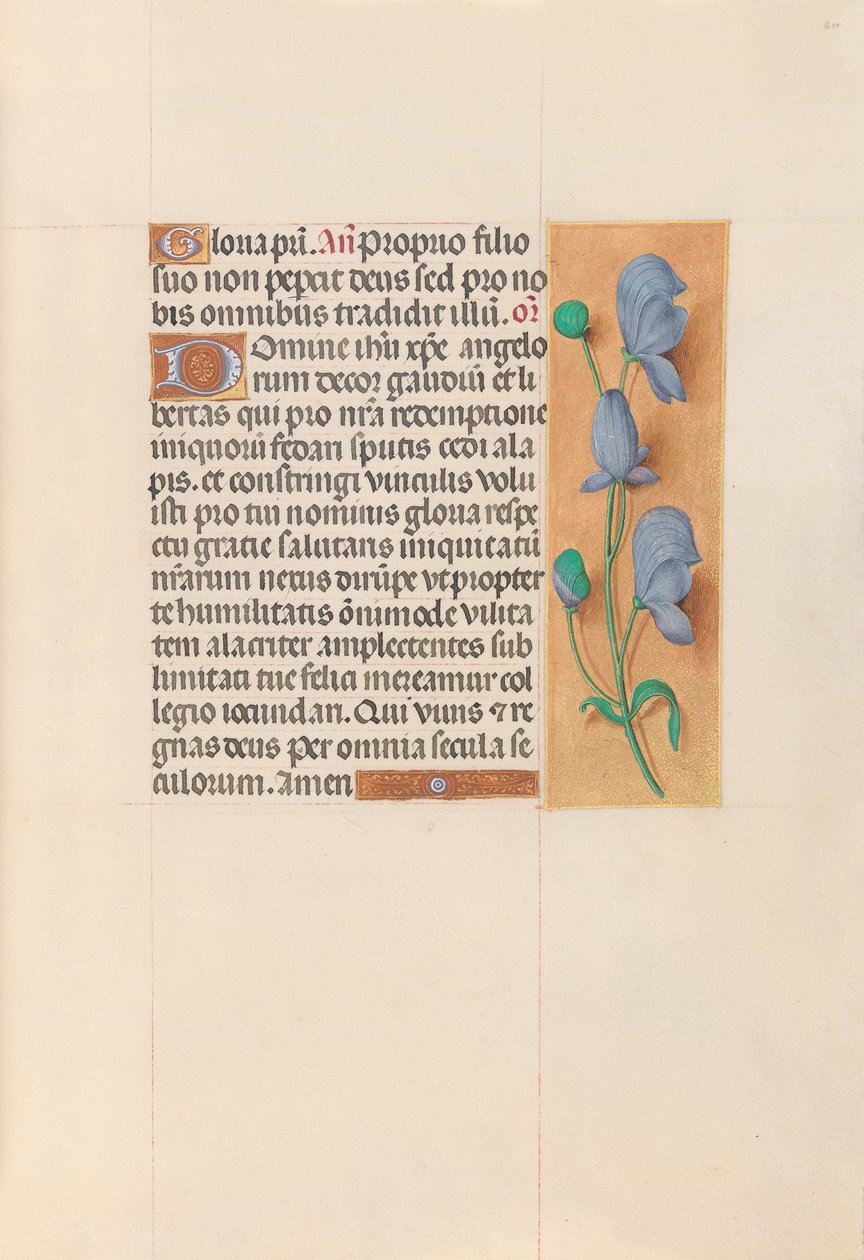 Horas da rainha Isabel, a católica, rainha da Espanha: Fol. 60r, c. 1500. de Master of the First Prayerbook of Maximillian