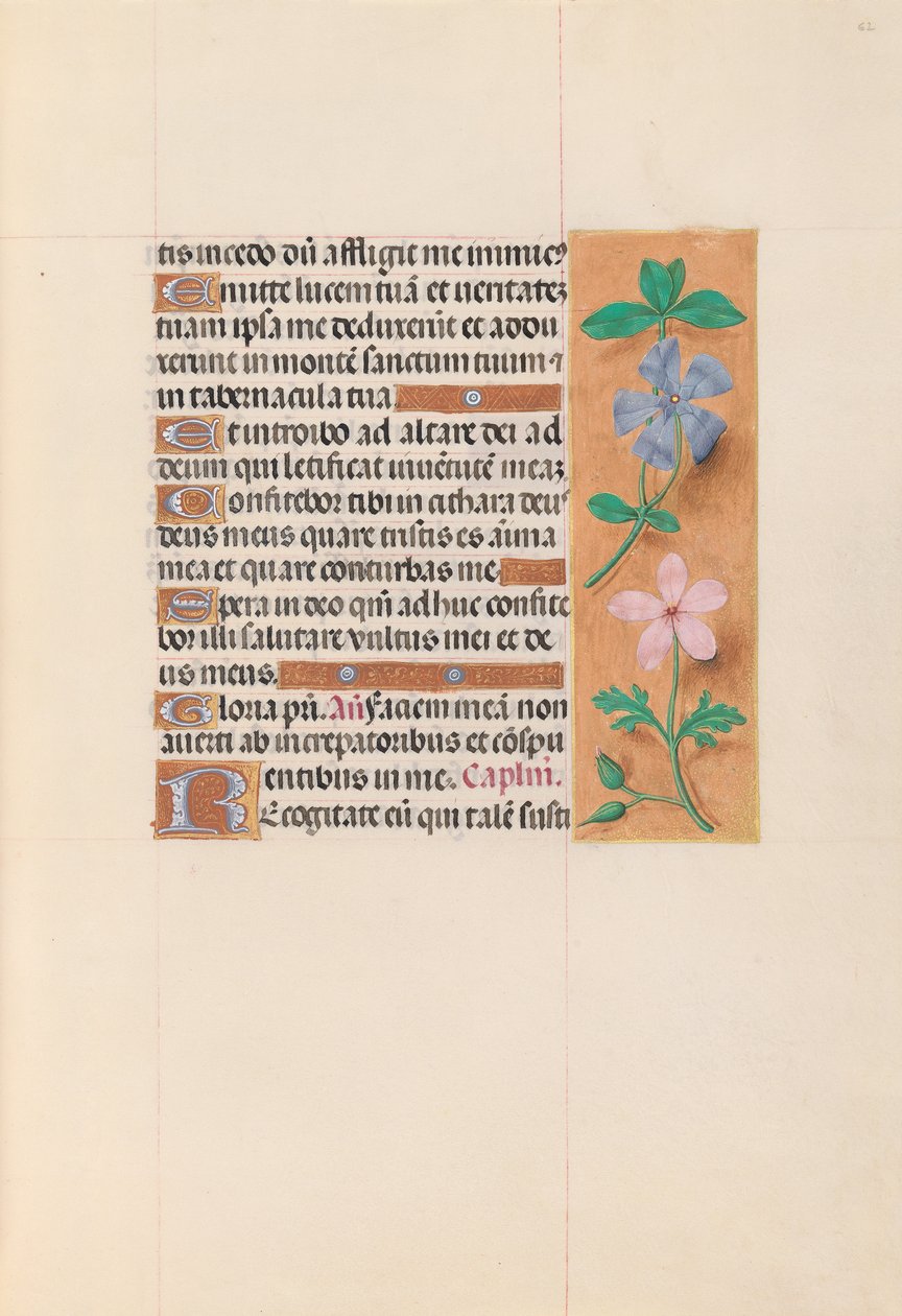 Horas da rainha Isabel, a católica, rainha da Espanha: Fol. 62r, c. 1500. de Master of the First Prayerbook of Maximillian