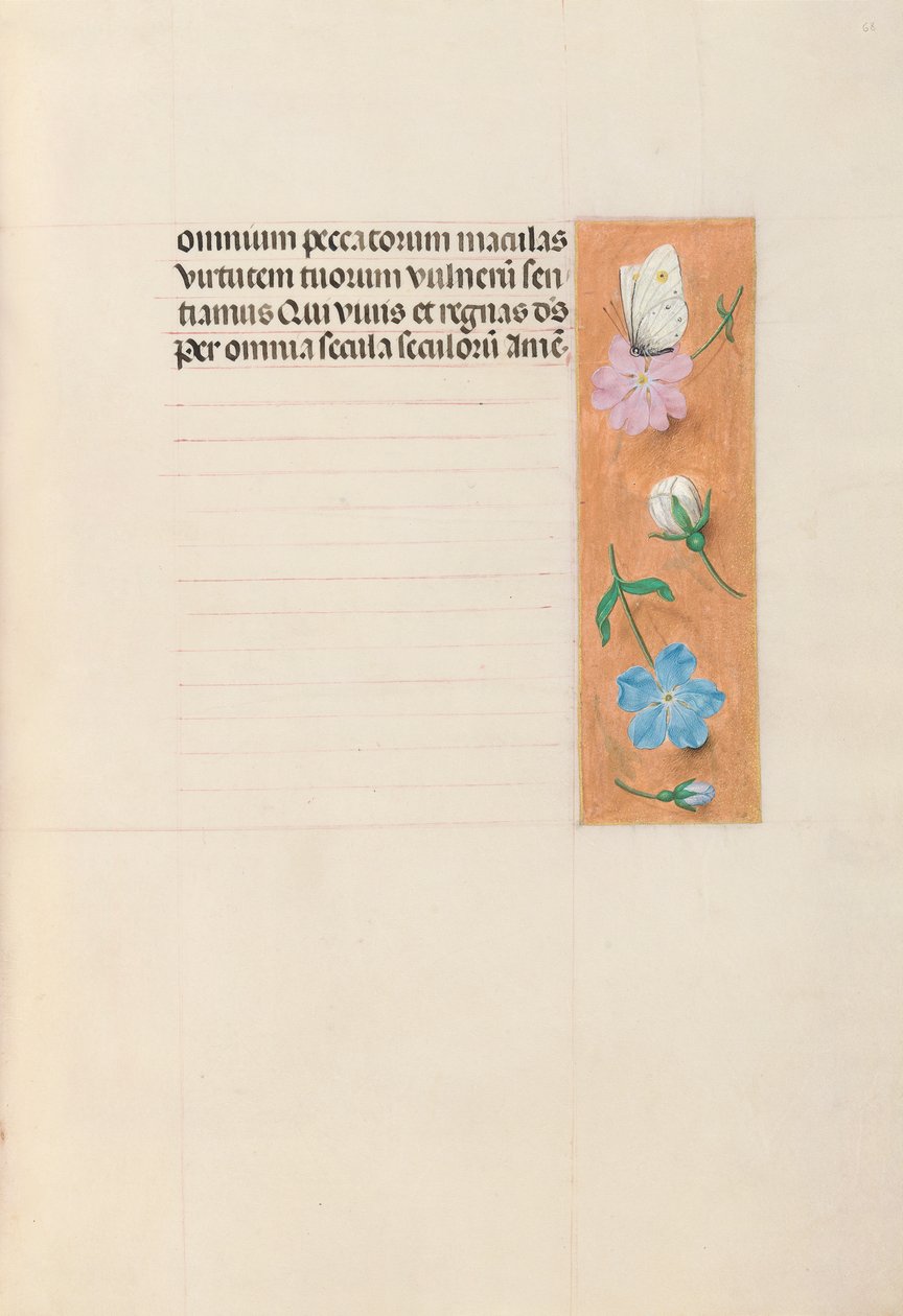 Horas da rainha Isabel, a católica, rainha da Espanha: Fol. 68r, c. 1500. de Master of the First Prayerbook of Maximillian