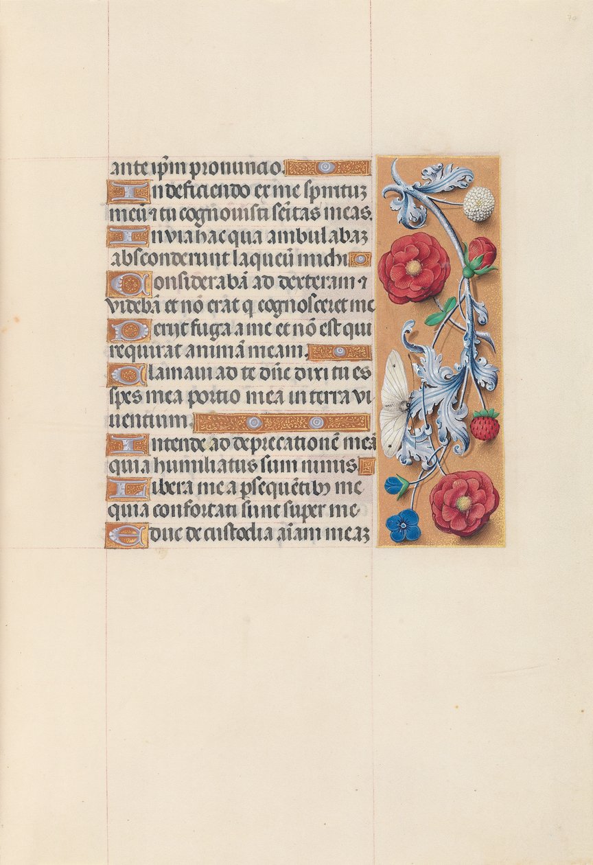 Horas da rainha Isabel, a católica, rainha da Espanha: Fol. 70r, c. 1500. de Master of the First Prayerbook of Maximillian