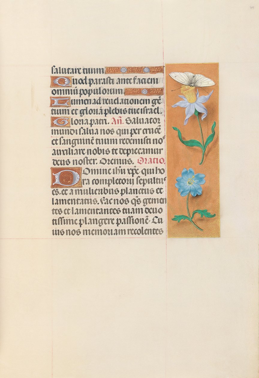 Horas da rainha Isabel, a católica, rainha da Espanha: Fol. 79r, c. 1500. de Master of the First Prayerbook of Maximillian