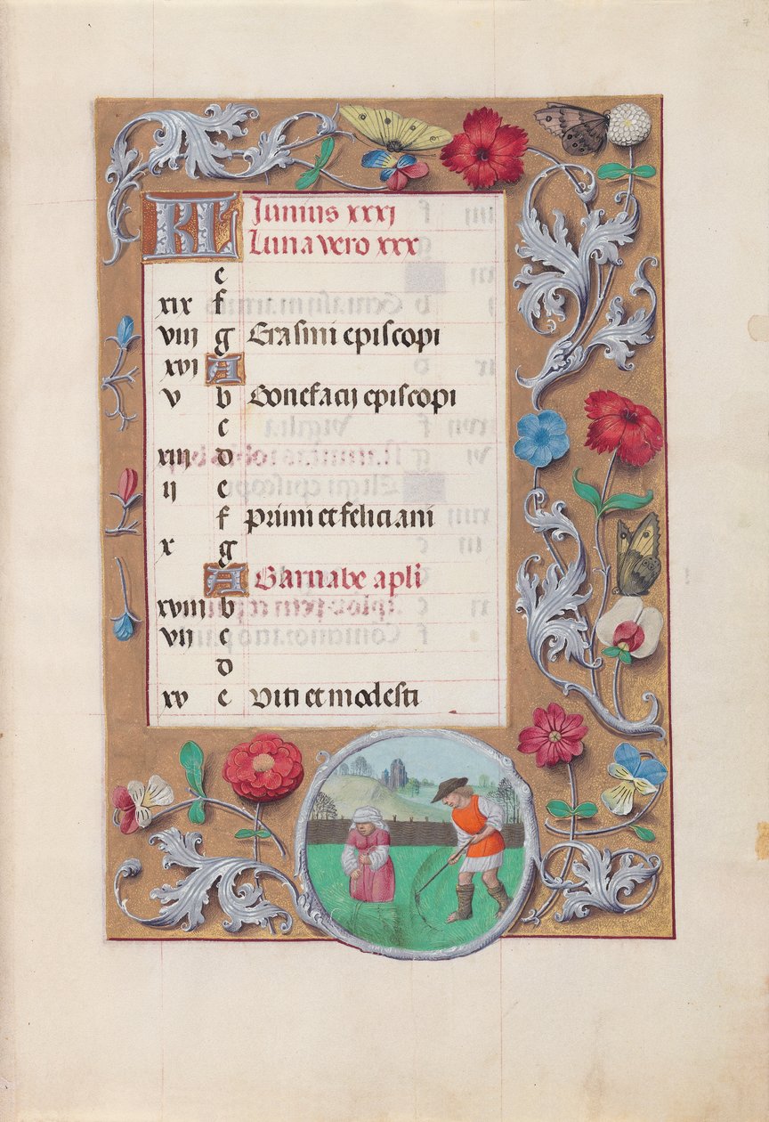 Horas da rainha Isabel, a católica, rainha da Espanha: Fol. 7 de junho, c. 1500. de Master of the First Prayerbook of Maximillian