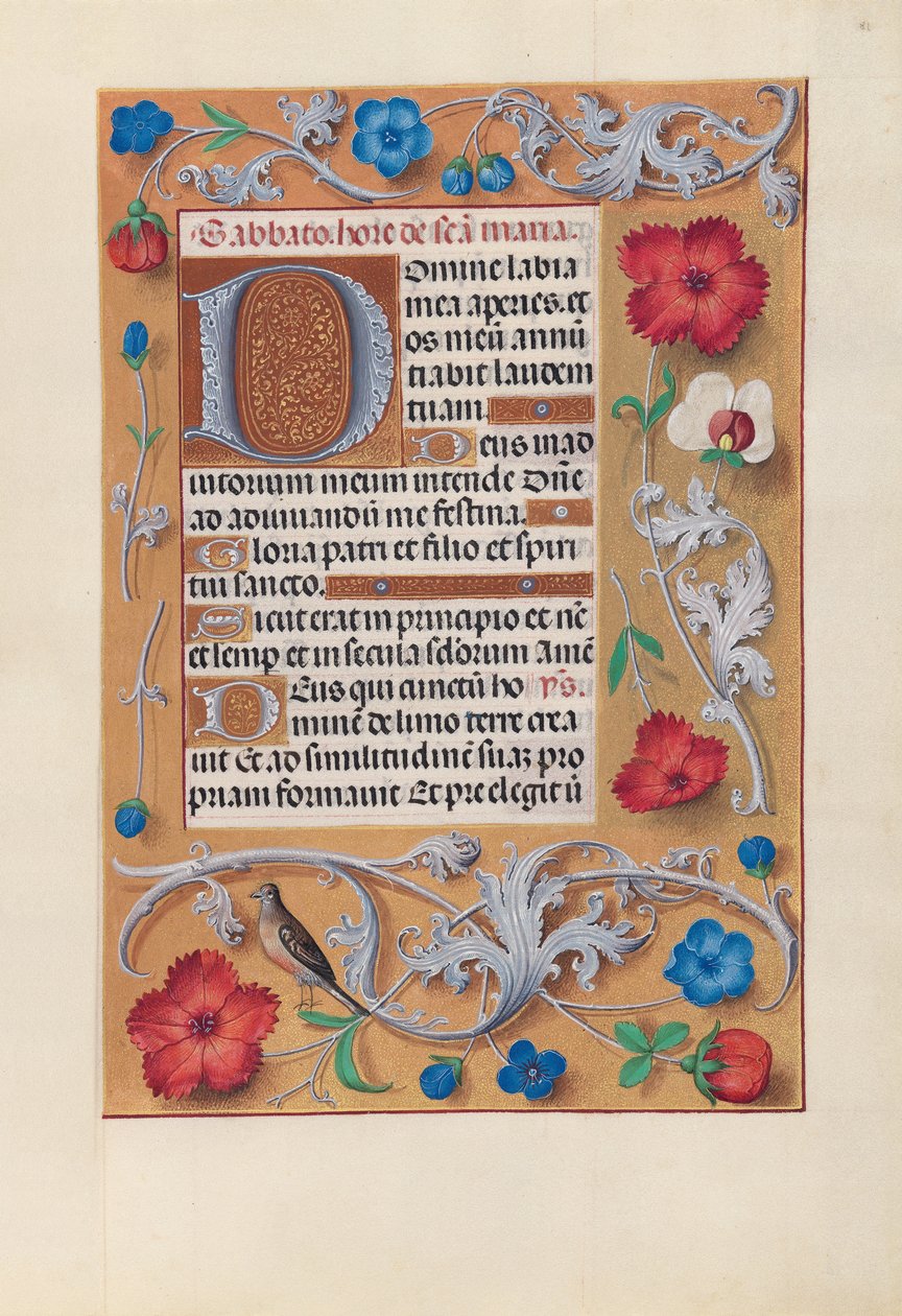 Horas da rainha Isabel, a católica, rainha da Espanha: Fol. 81r, c. 1500. de Master of the First Prayerbook of Maximillian