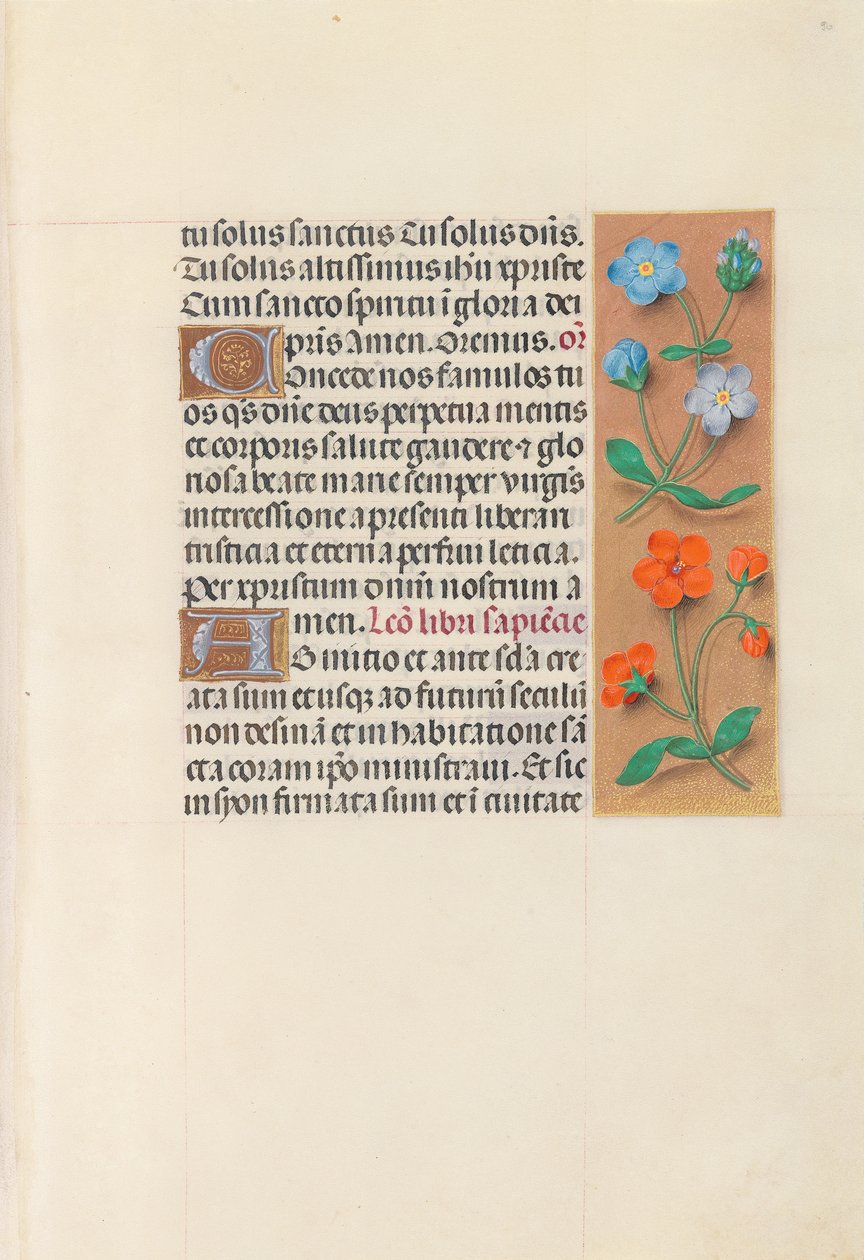 Horas da rainha Isabel, a católica, rainha da Espanha: Fol. 90r, c. 1500. de Master of the First Prayerbook of Maximillian