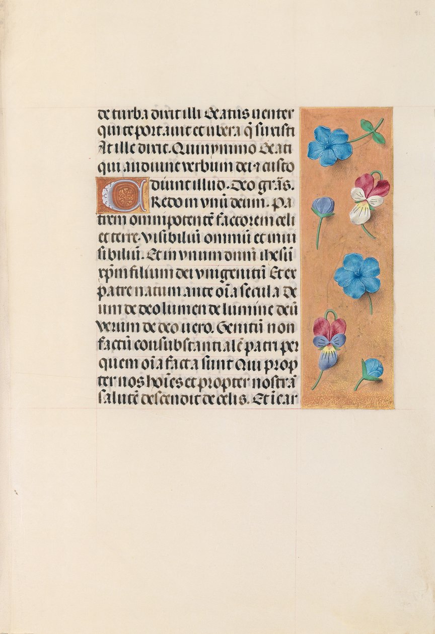 Horas da rainha Isabel, a católica, rainha da Espanha: Fol. 91r, c. 1500. de Master of the First Prayerbook of Maximillian