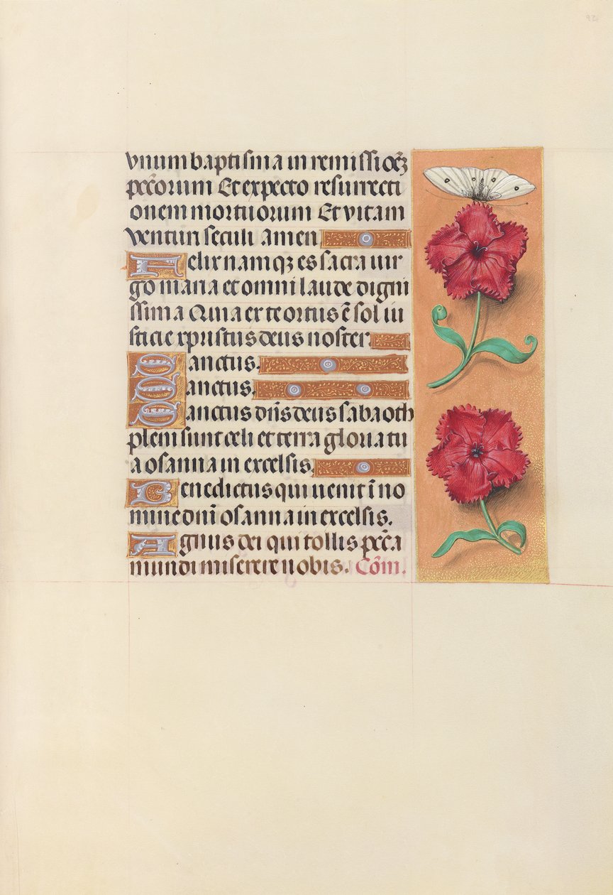 Horas da rainha Isabel, a católica, rainha da Espanha: Fol. 92r, c. 1500. de Master of the First Prayerbook of Maximillian