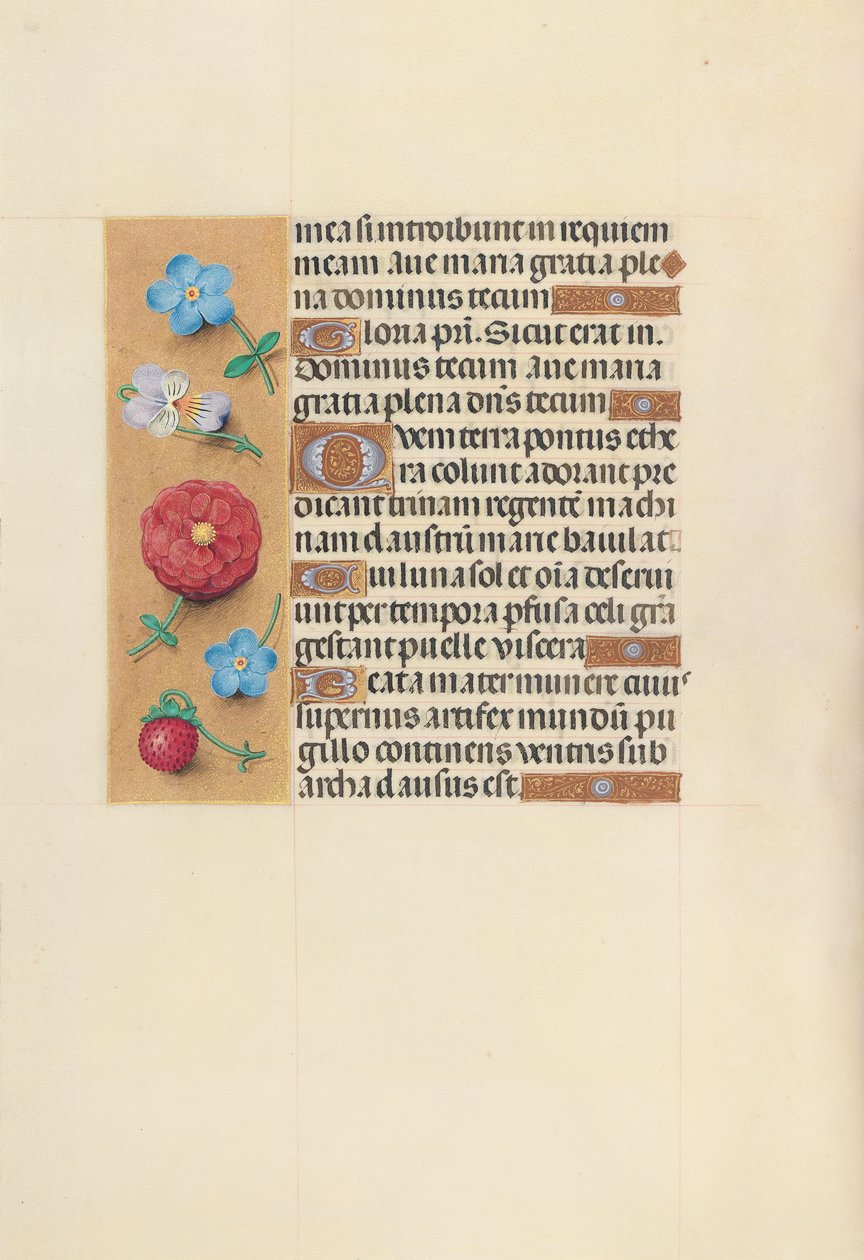 Horas da rainha Isabel, a católica, rainha da Espanha: Fol. 99v, c. 1500. de Master of the First Prayerbook of Maximillian