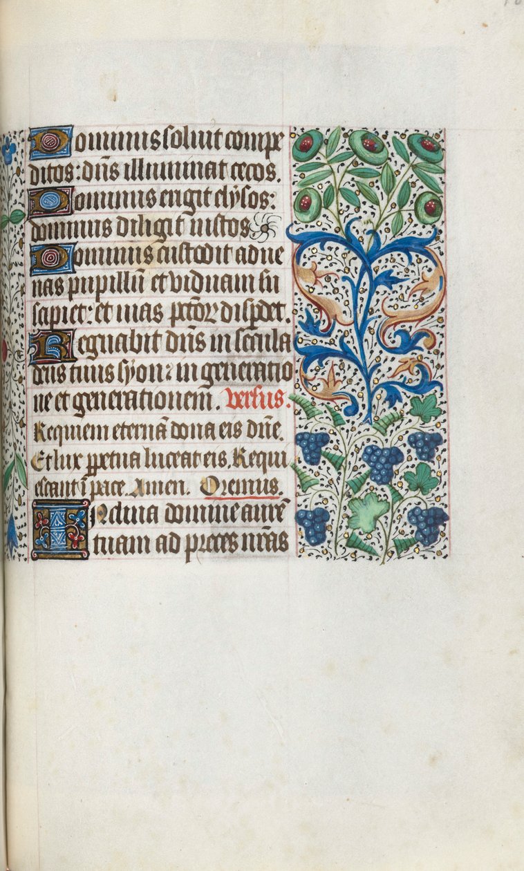 Livro de Horas de Uso de Rouen: fol. 109r, c. 1470 de Master of the Geneva Latini