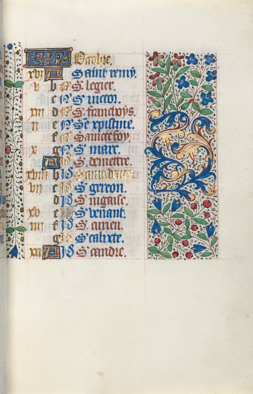 Livro de Horas de Uso de Rouen: fol. 10r, c. 1470 de Master of the Geneva Latini