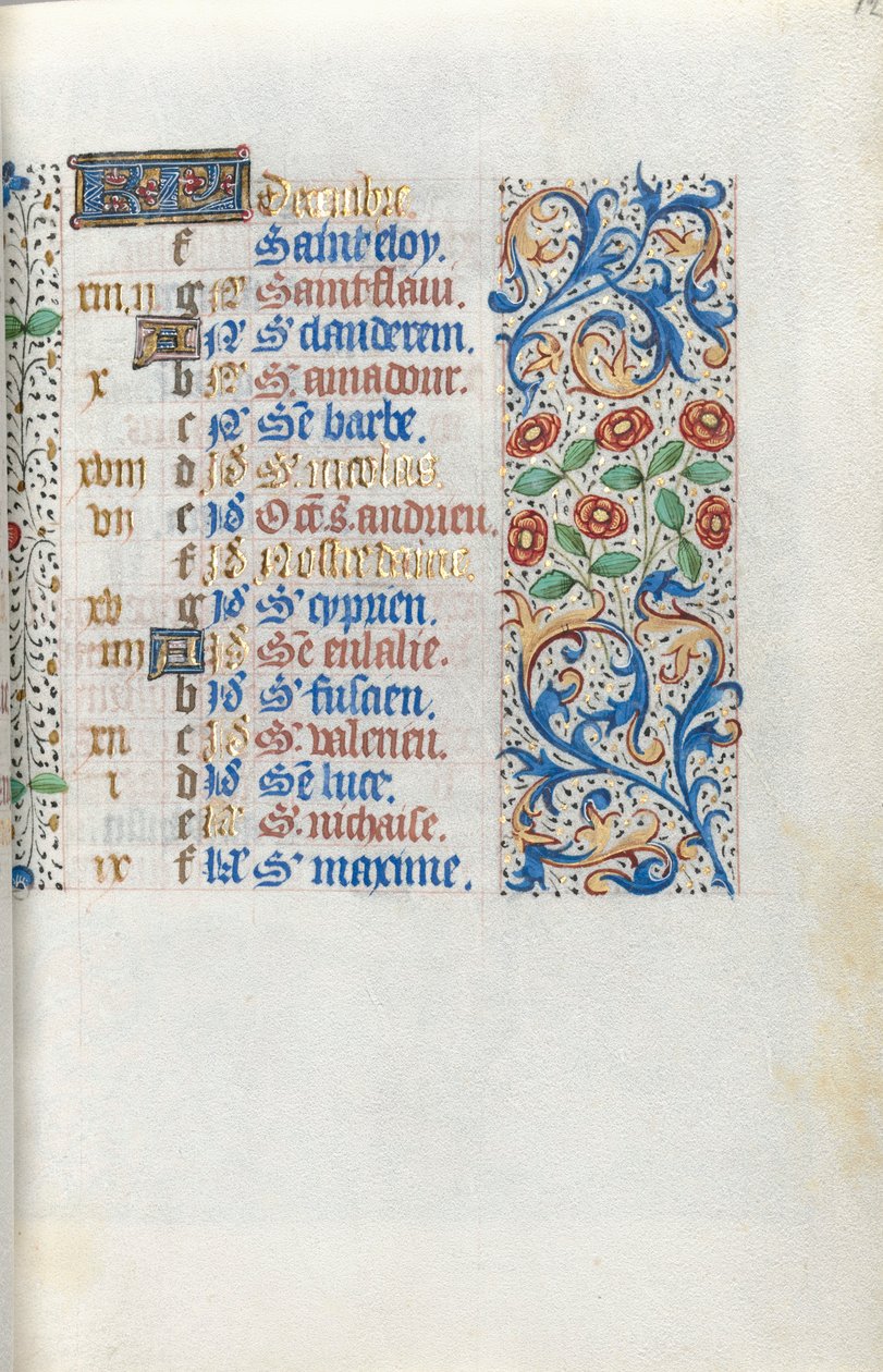 Livro de Horas de Uso de Rouen: fol. 12r, c. 1470 de Master of the Geneva Latini