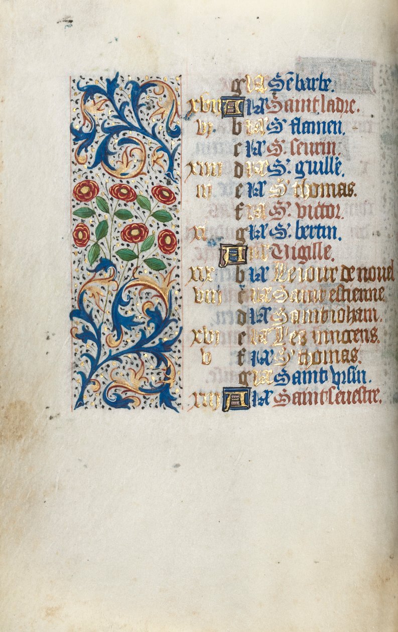 Livro de Horas de Uso de Rouen: fol. 12v, c. 1470 de Master of the Geneva Latini