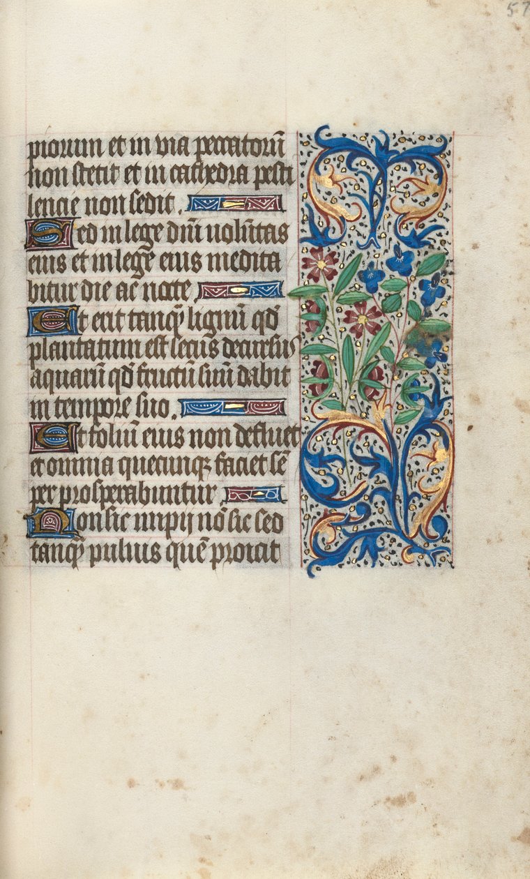 Livro de Horas de Uso de Rouen: fol. 57r, c. 1470 de Master of the Geneva Latini