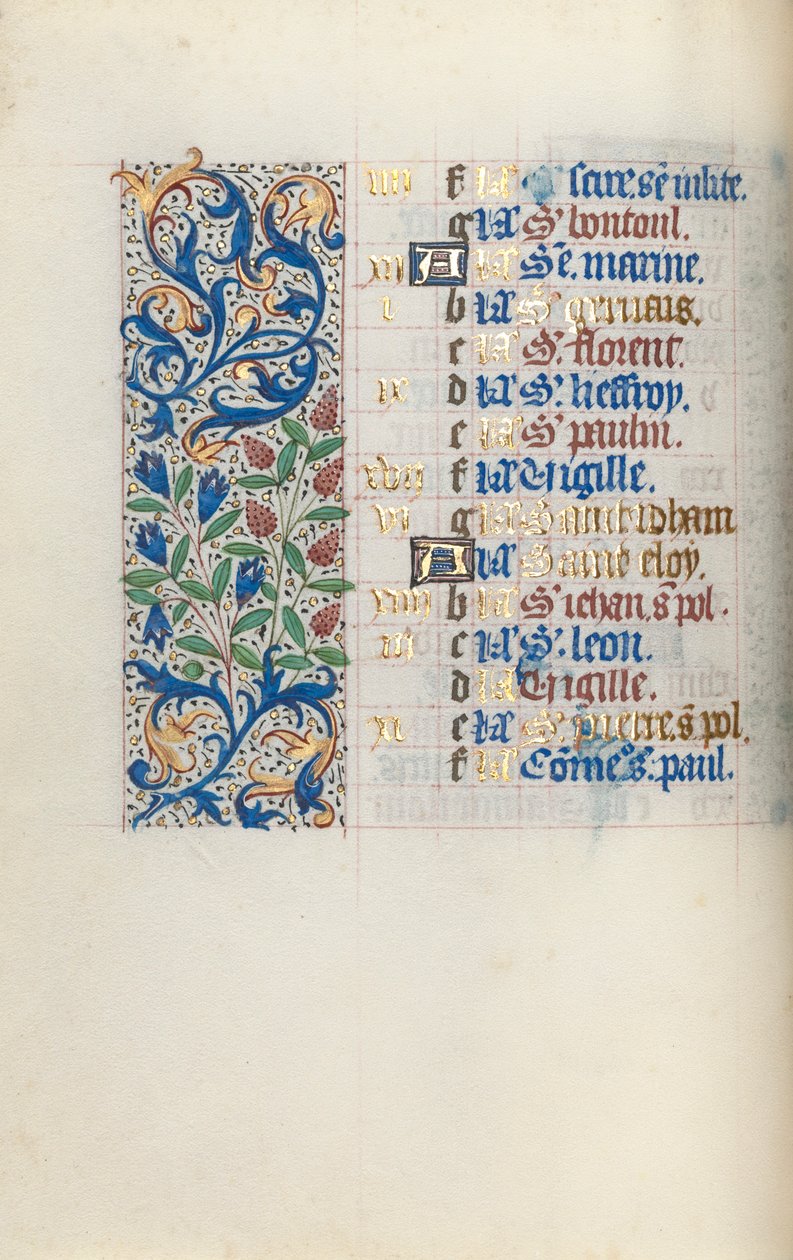 Livro de Horas de Uso de Rouen: fol. 6v, c. 1470 de Master of the Geneva Latini