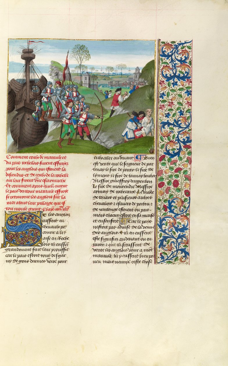 Os ingleses cercam La Rochelle de Master of the Getty Froissart