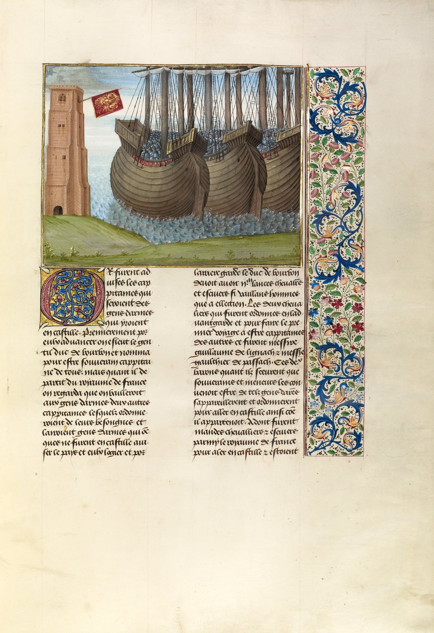 A frota inglesa nas águas flamengas de Master of the Getty Froissart
