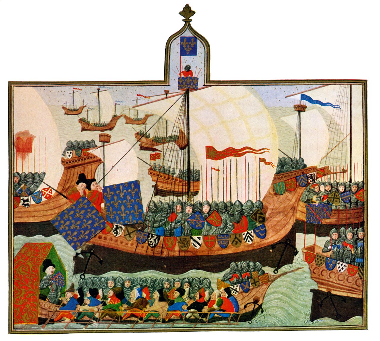 A expedição dos franceses e genoveses a Barbary, século XV. de Master of the Harley Froissart