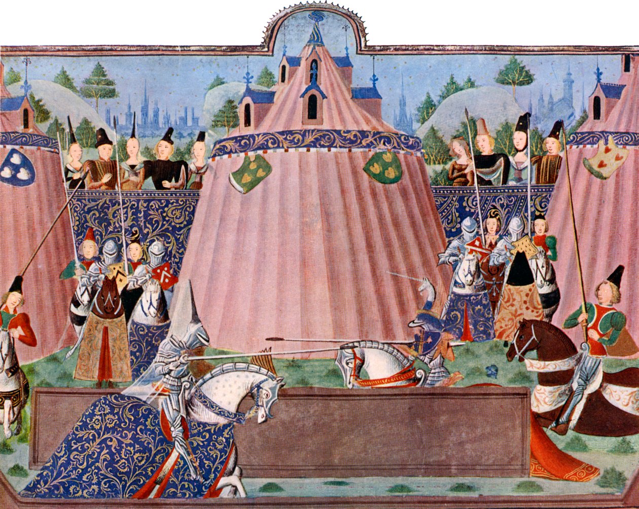 The Jousts of St Inglevert, França, 1470-1475, c1900-1920 de Master of the Harley Froissart